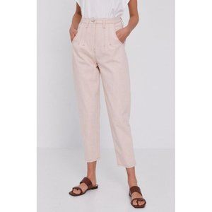 NEW Anthropologie Beatrice B High Rise Relaxed Crop Jeans 27 Blush Pink